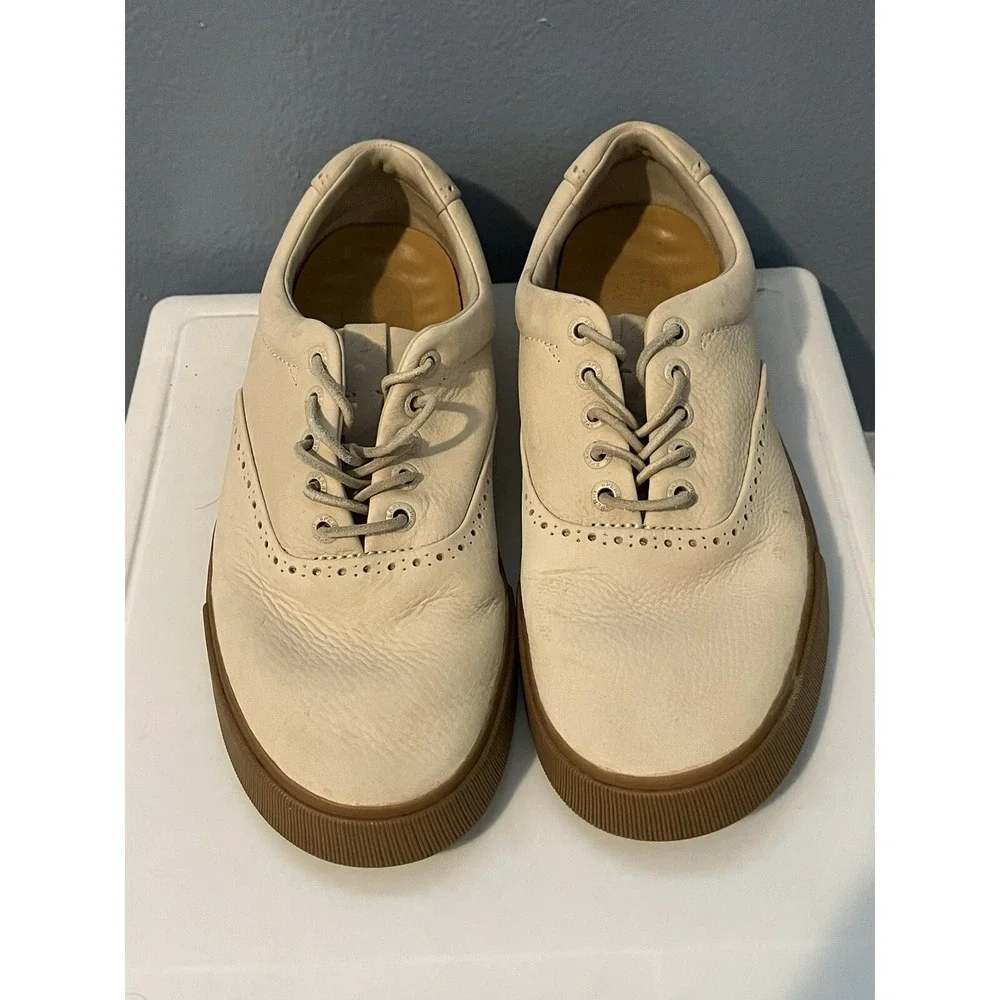 Sperry Men's Striper Tan Beige Sz 8 Shoe Laced STS24630